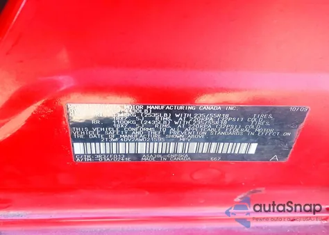 2010 Toyota Rav4 Sport z USA, uszkodzony, nr VIN 2T3WF4DV2AW021595